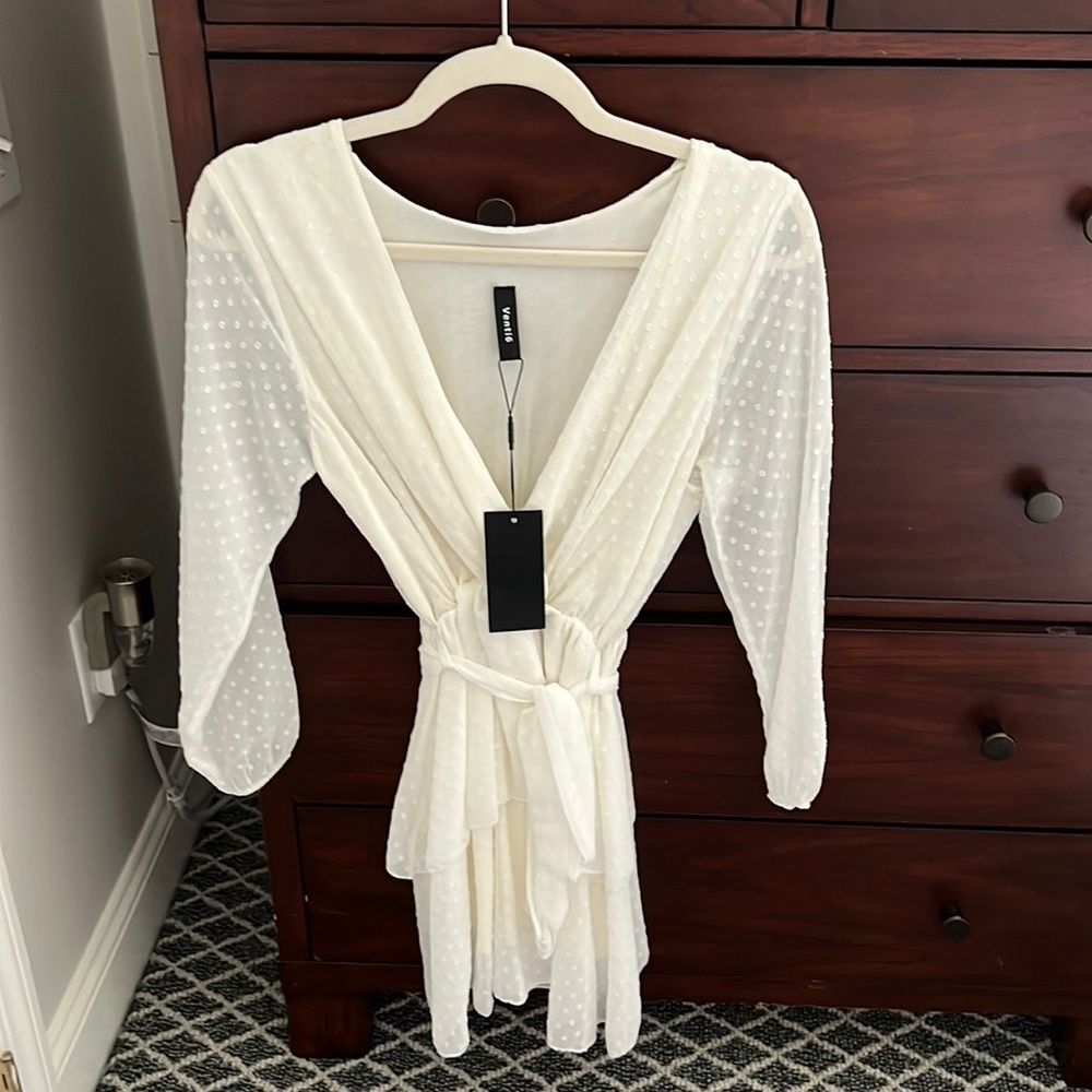 white wrap dress - nwt
